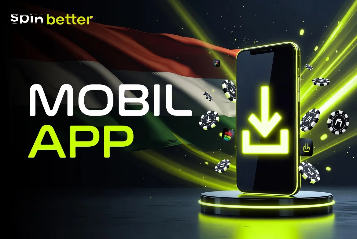 SpinBetter app kezdőképernyője Android telefonon, magyar felülettel